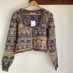 NWT Zara Cropped Sweater